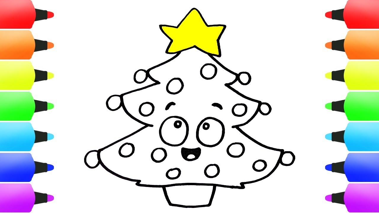 Kids Christmas Tree Drawing at