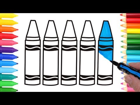 480x360 How To Draw Crayons Coloring Pages Kids Learn Drawing Art - Kids Crayon Drawing