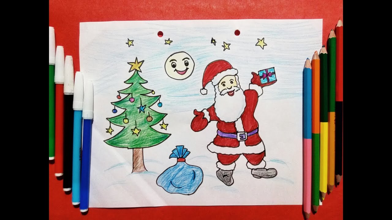 Kids Drawing Christmas at Explore collection of