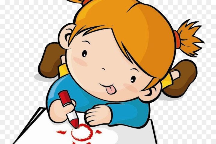 720x480 Kids Drawing Clip Art Crafts And Arts - Kids Drawing Clipart