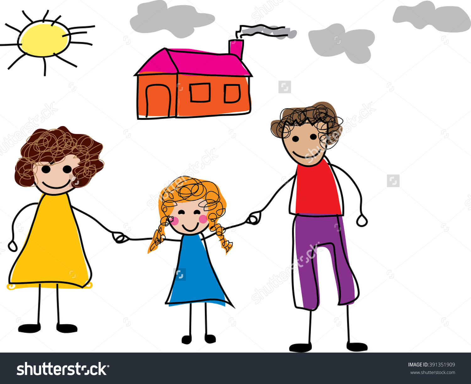 1500x1221 My House Clipart Child Drawing - Kids Drawing Clipart