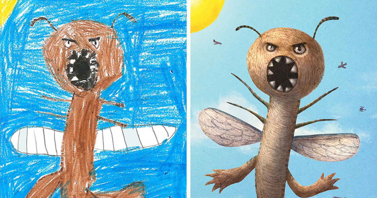 1200x630 Artists Recreate Kids' Monster Doodles In Their Unique Styles - Kids Drawing Com
