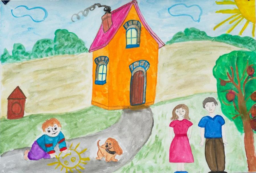 900x609 my family countries world drawings pictures drawings ideas - Kids Drawing Family