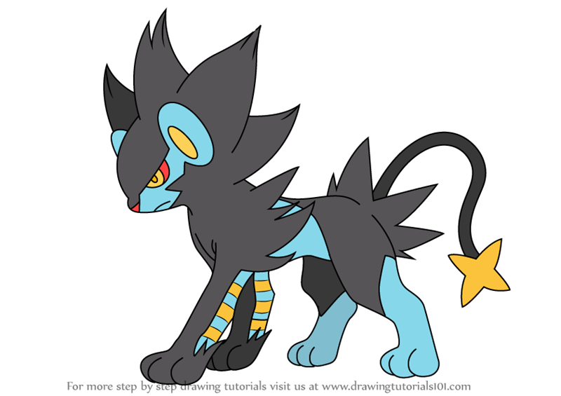 800x565 Learn How To Draw Luxray From Pokemon - Kids Drawing Pokemon