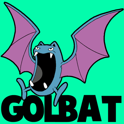 400x400 How To Draw Golbat From Pokemon With Step - Kids Drawing Pokemon
