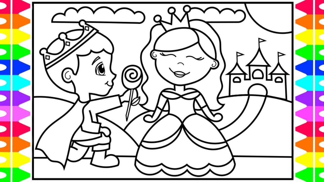 1280x720 How To Draw A Princess And A Prince For Kids Princess - Kids Drawing Princess