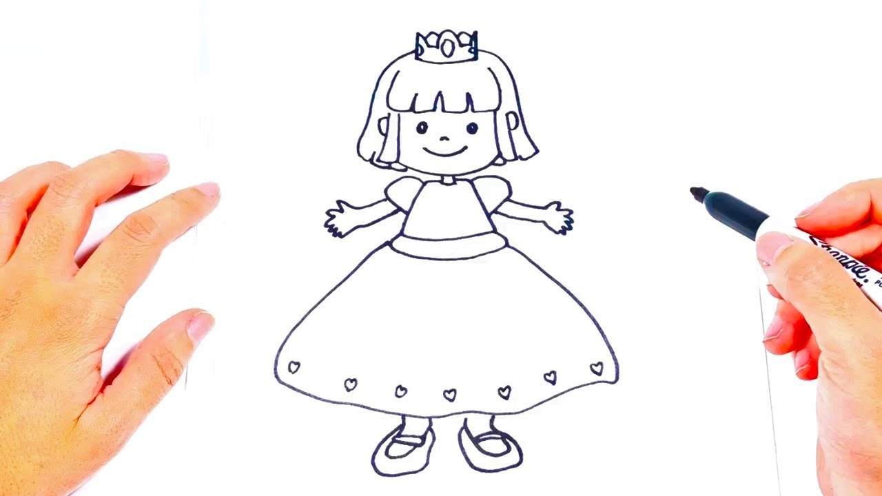 1280x720 How To Draw A Princess Learning Drawing For Kids - Kids Drawing Princess