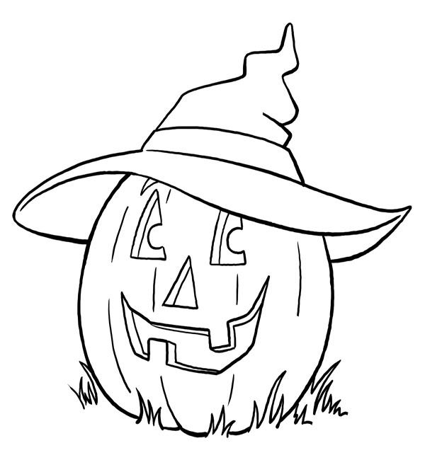 600x650 Halloween Colouring Pages For Kids Free Printables - Kids Drawing Print