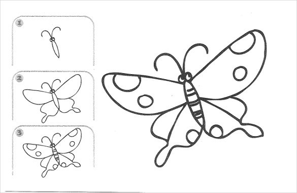 585x380 Easy Drawing - Kids Drawing Template