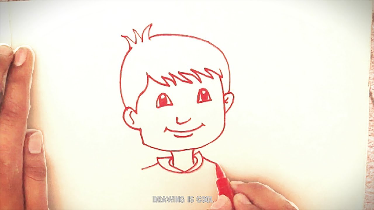 1280x720 How To Draw Face Drawing For Kids Drawing For Beginners - Kids Face Drawing