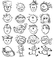 219x230 Best Vector Kids Images In Doodle Drawings, Caricatures - Kids Face Drawing