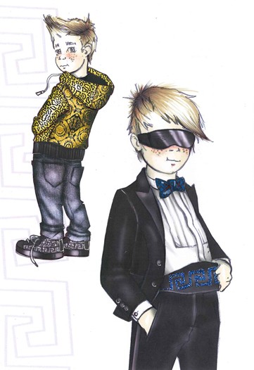 361x526 versace unveils plans for a kids' fashion line - Kids Fashion Drawing