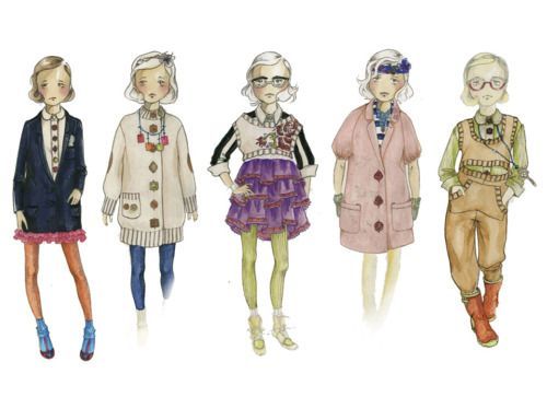 500x363 Children's Fashion Drawing Templates - Kids Fashion Drawing