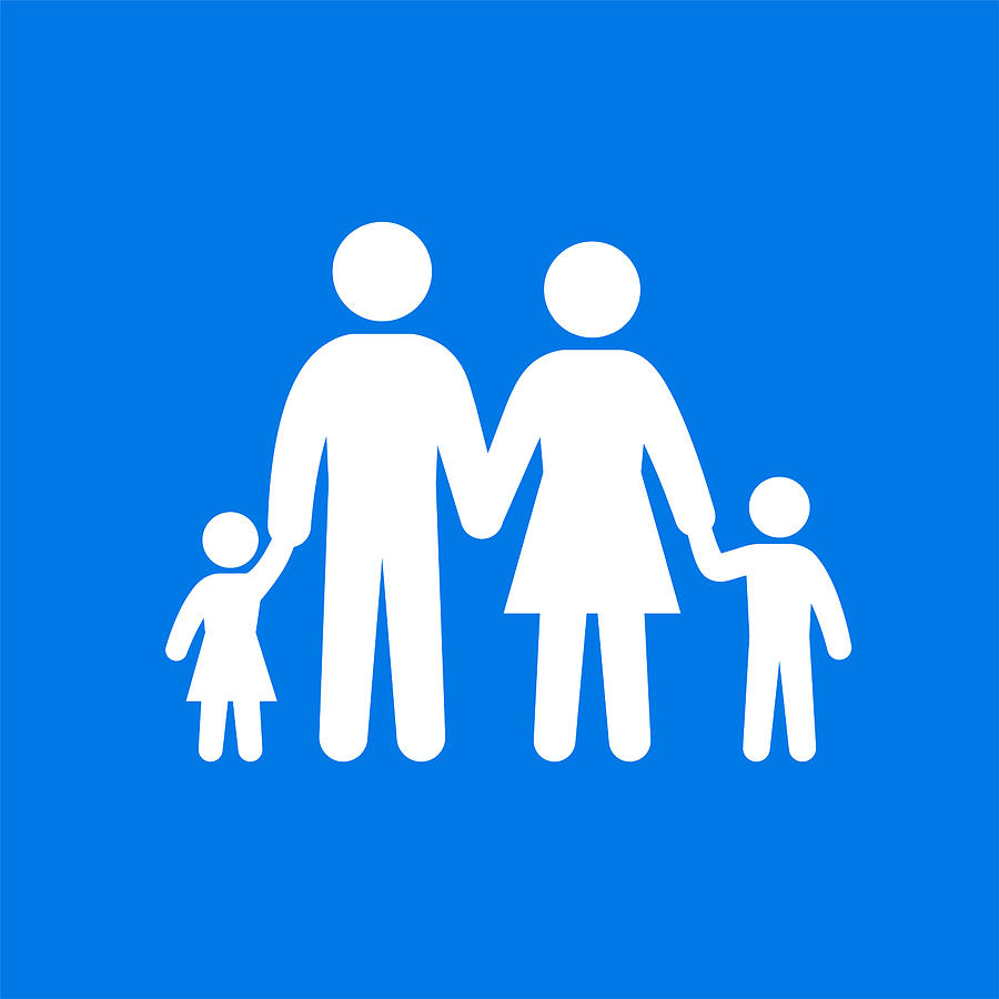 900x900 Family Parents And Kids Holding Hands - Kids Holding Hands Drawing
