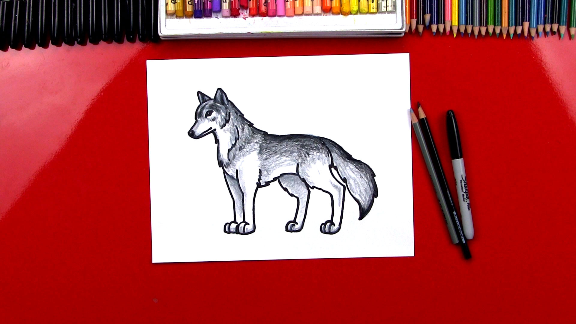 1920x1080 How To Draw A Realistic Wolf - Kids Hub Drawing