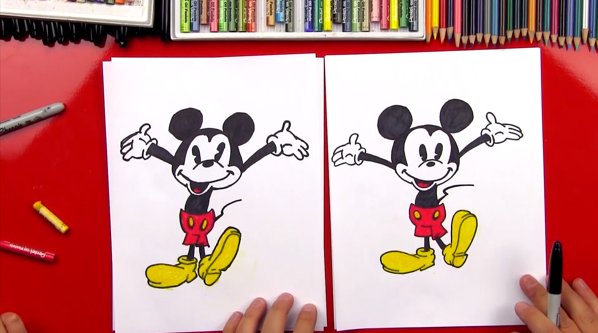 1917x1069 How To Draw Mickey Mouse + New Art Giveaway! - Kids Hub Drawing