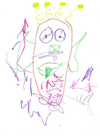 350x473 Monster Stuffies From Drawings - Kids Monster Drawing
