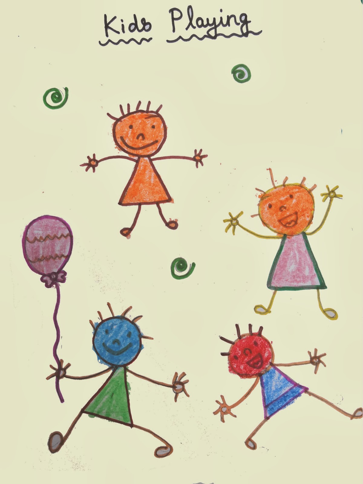 1200x1600 easy drawings for kids virtual kidspace - Kids Playing Drawing