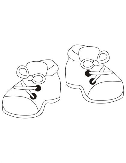 420x542 kids shoes coloring pages download free kids shoes coloring - Kids Shoes Drawing