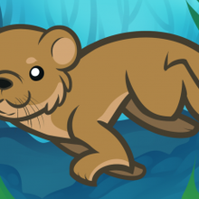 220x220 How To Draw How To Draw An Otter Swimming For Kids - Kids Swimming Drawing