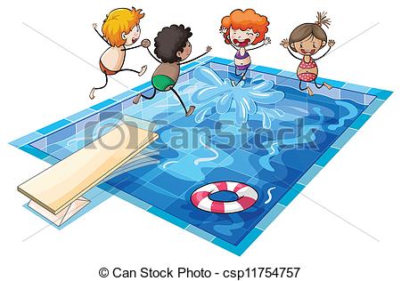 Kids Swimming Drawing at PaintingValley.com | Explore collection of ...