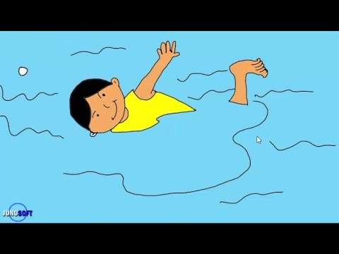 480x360 Kids Drawing Tutorial - Kids Swimming Drawing