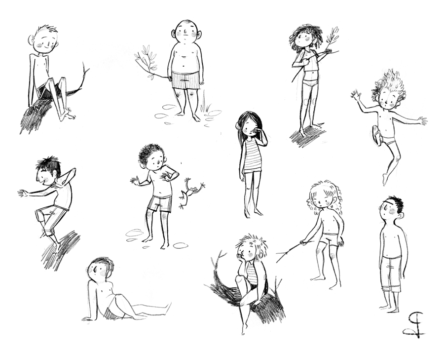 900x707 Quick Drawing Swimming - Kids Swimming Drawing