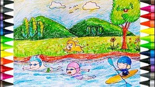 320x180 Descargar De Swimming Pool Coloring Pages For Kids Gratis - Kids Swimming Drawing