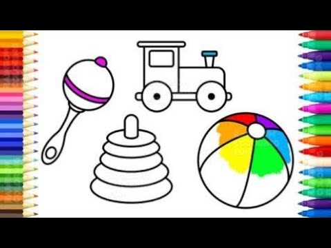 480x360 baby toys drawing coloring book for kids - Kids Toys Drawing