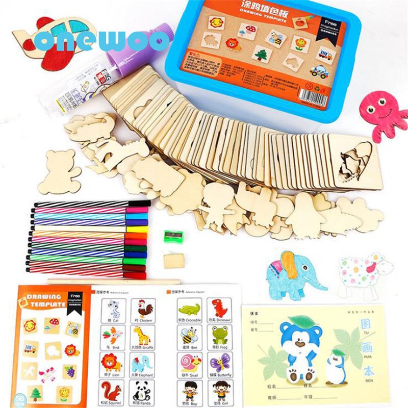 800x800 children drawing learning cards wooden toys painting set kids - Kids Toys Drawing