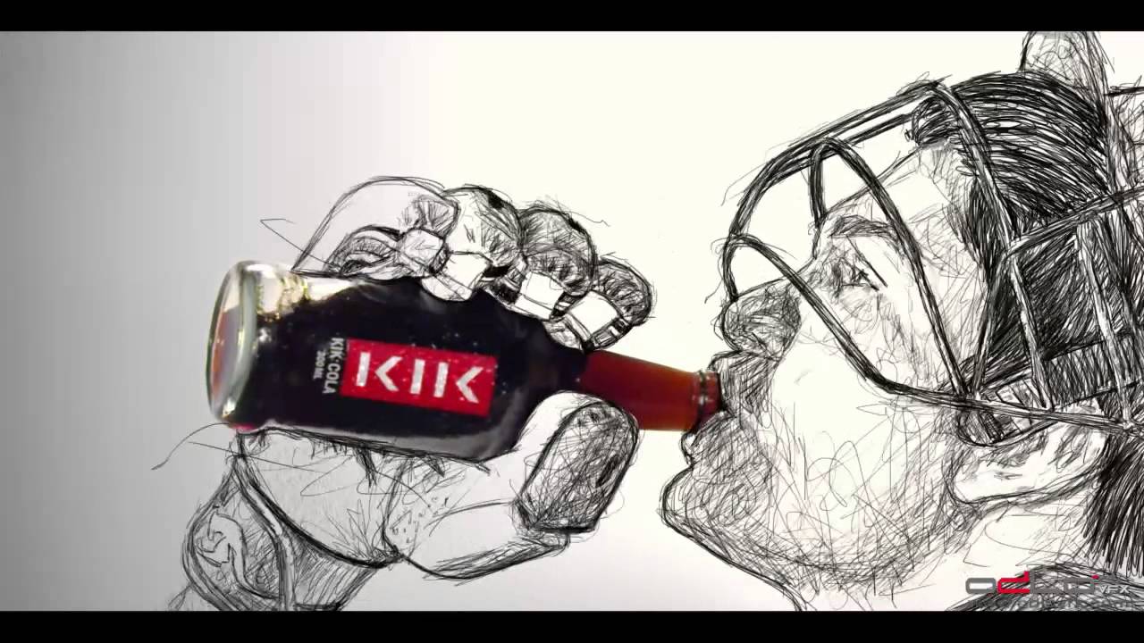 1280x720 Kik Cola Sketch - Kik Drawing