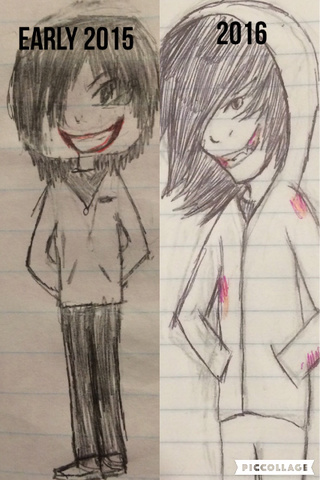 320x480 So Here Is Two Drawings I Did Of Jeff The Killer To See How Much I - Killer Drawing