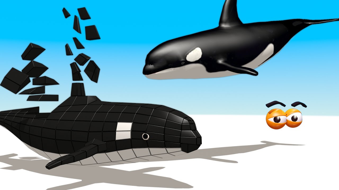 1280x720 cube builder for kids - Killer Whale Drawing For Kids