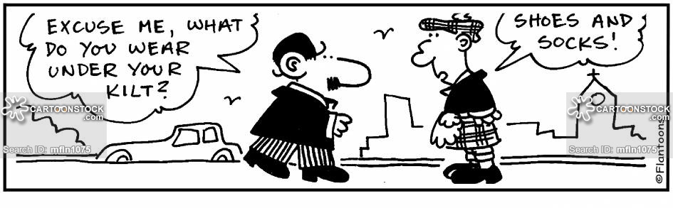 945x293 kilt cartoons and comics - Kilt Drawing