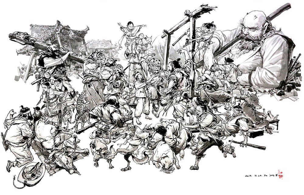 1000x643 yellowmenace art sketches of ancient asia - Kim Jung Gi Drawing