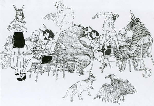 600x416 incredibly detailed drawings - Kim Jung Gi Drawing