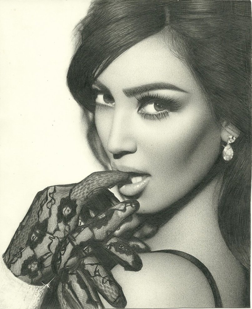 806x990 kim kardashian drawing art drawing skill - Kim Kardashian Drawing