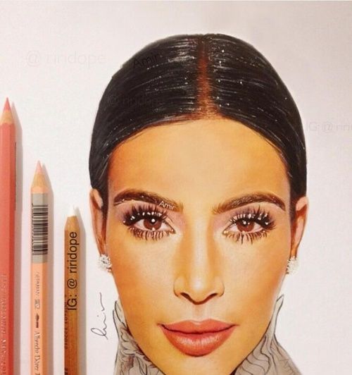 500x532 kim kardashian drawing best drawing skill - Kim Kardashian Drawing