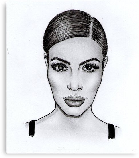 487x550 kim kardashian drawing creative art drawing skill - Kim Kardashian Drawing