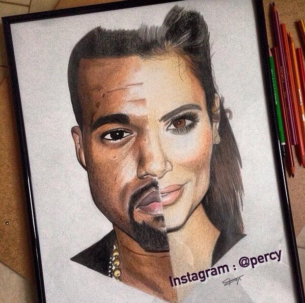 599x594 kim kardashian west on twitter love trying out this make up - Kim Kardashian Drawing