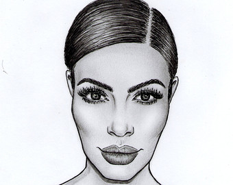 340x270 kim kardashian art etsy - Kim Kardashian Drawing