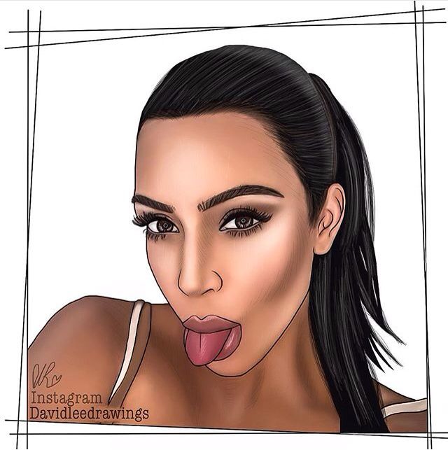 640x643 d o p e art kim kardashian, art - Kim Kardashian Drawing