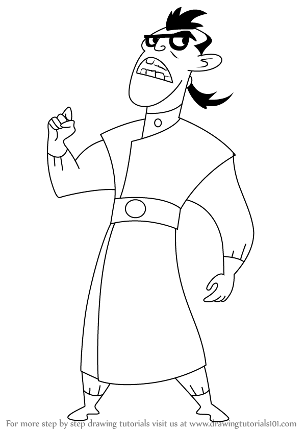 598x844 learn how to draw dr drakken from kim possible - Kim Possible Drawing