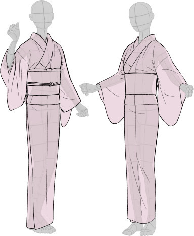 384x467 drawing art japan women men how to tutorial pose kimono furisode - Kimono Drawing