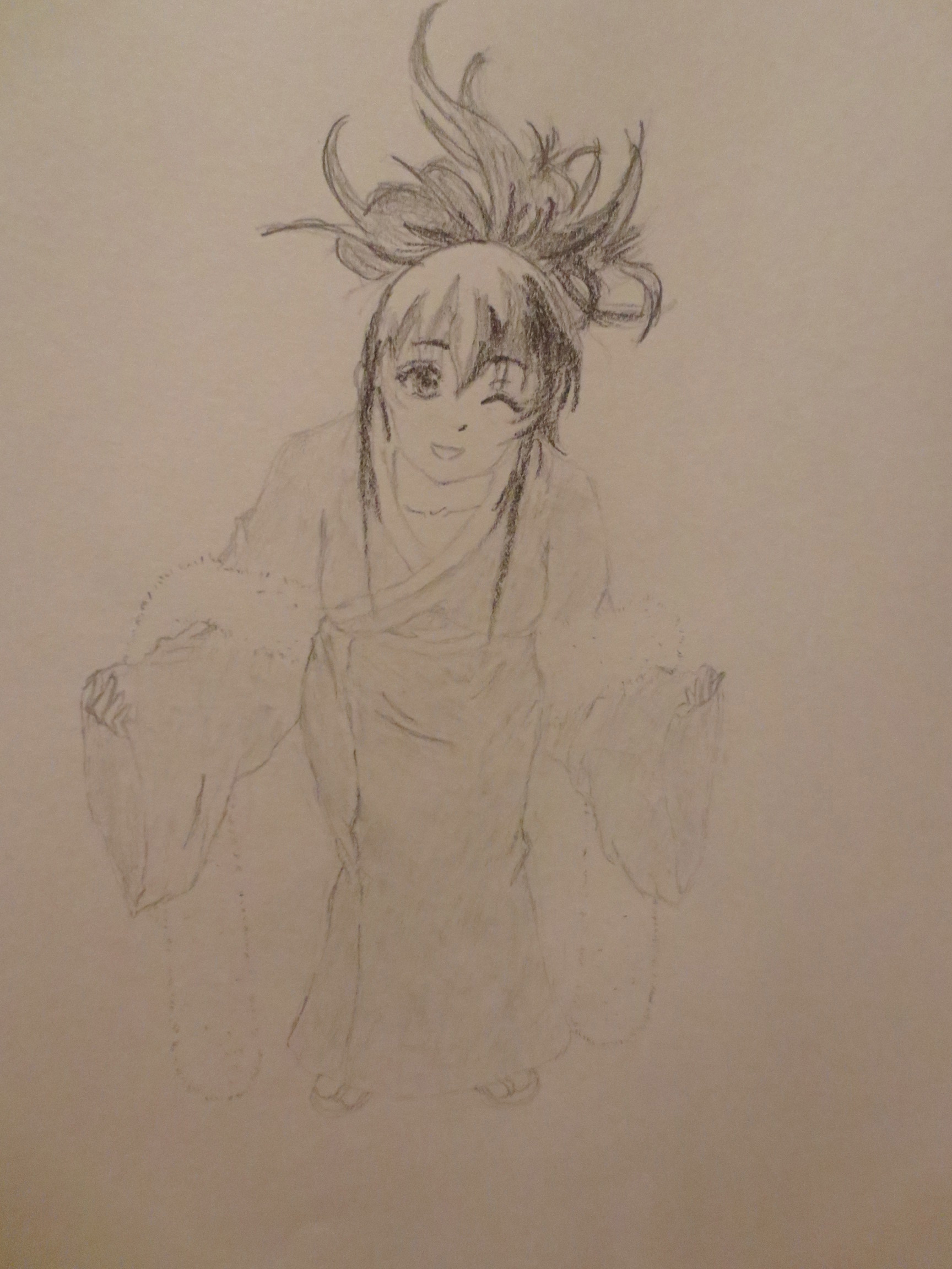 1728x2304 kimono girl anime drawing tyler's blog - Kimono Girl Drawing