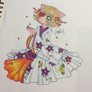 320x320 another kimono girl i drew, i can't really draw them in kimono - Kimono Girl Drawing