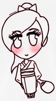 190x340 cosplay fan gear yukata kimono girl mens shirt - Kimono Girl Drawing