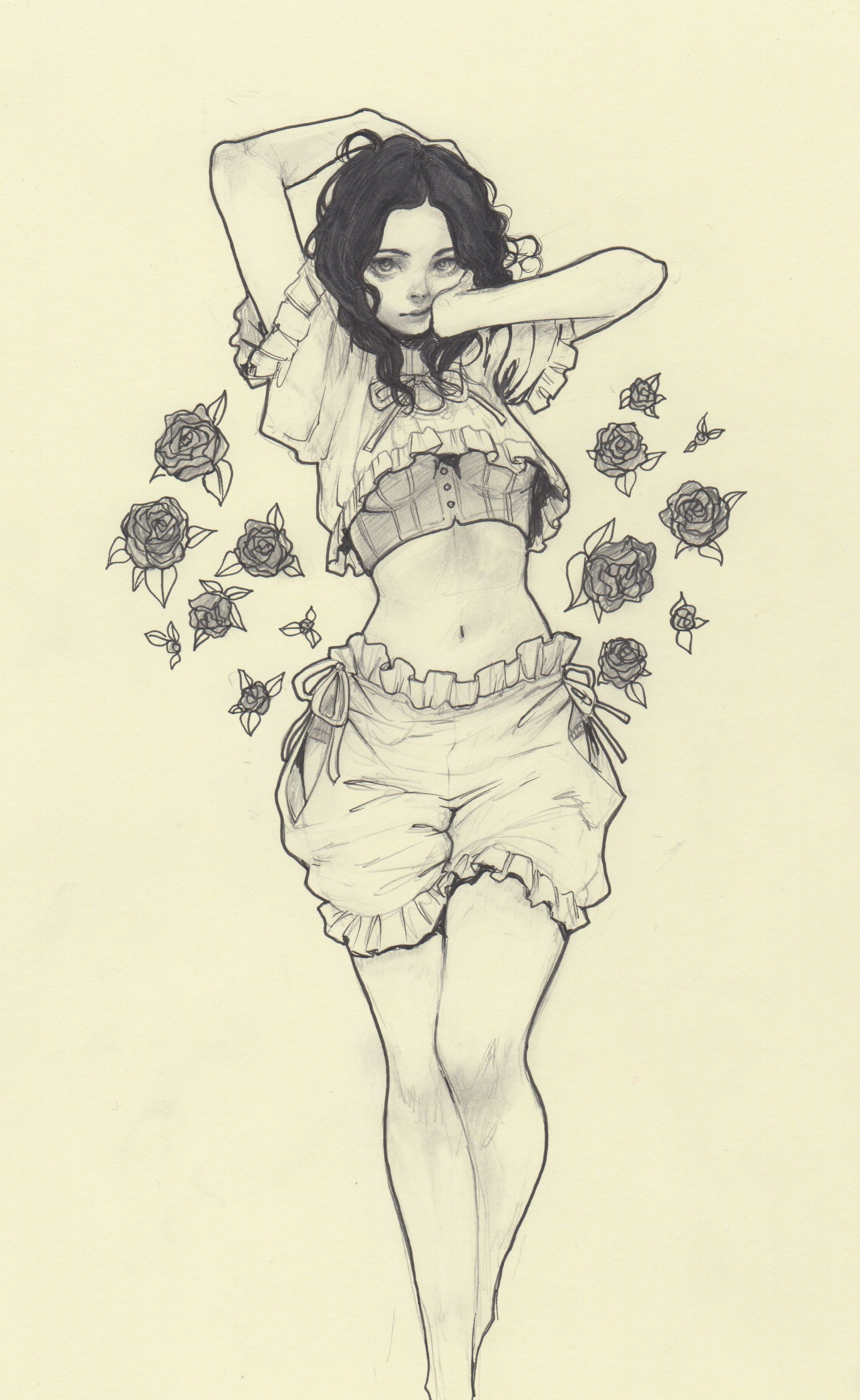 1979x3220 Hand Drawn One Of A Kind Drawing Pencil And Ink On Heavy Grade - Kind Drawing