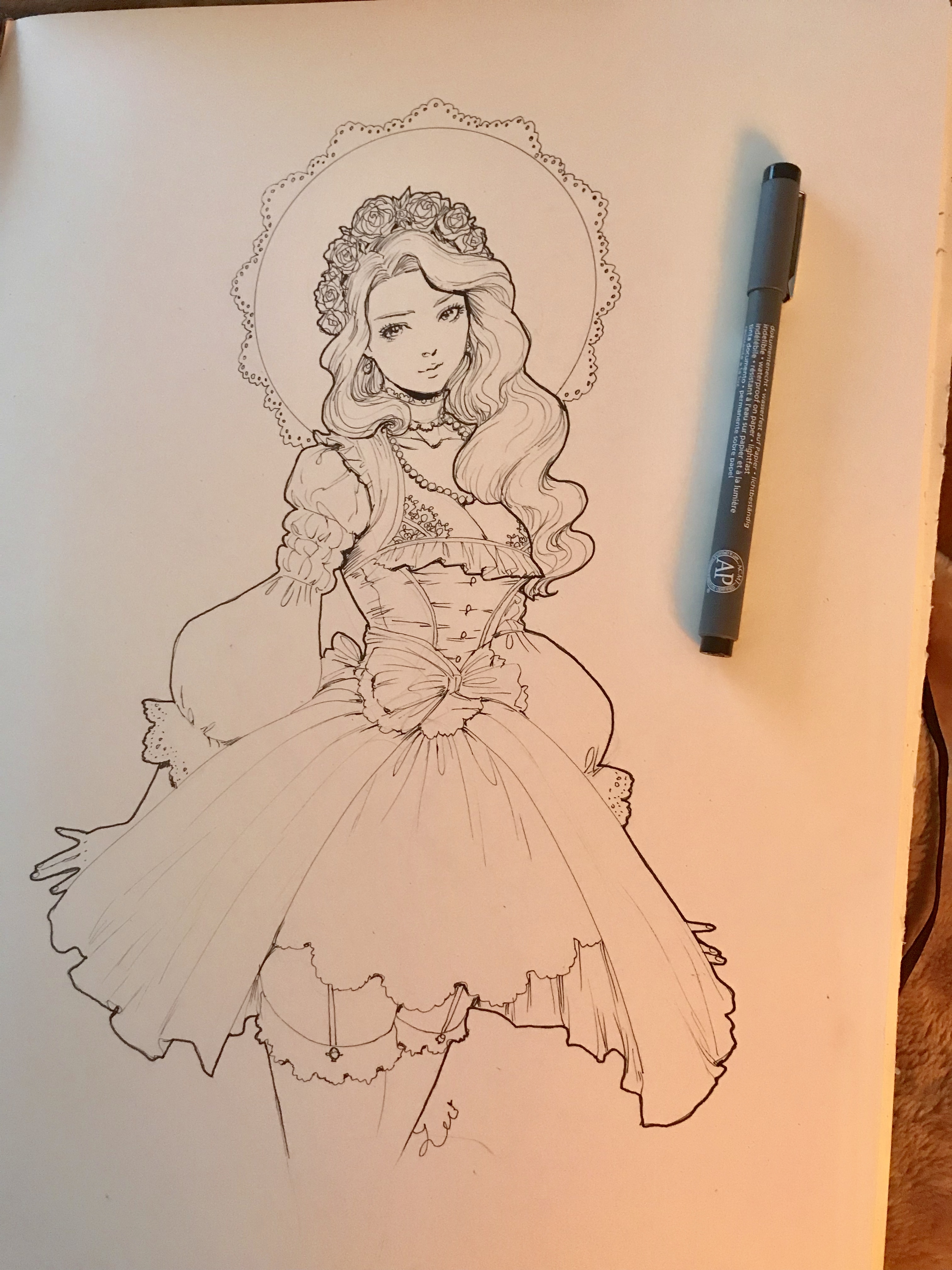 3024x4032 large original ink drawing jasmin darnell online store powered - Kind Drawing