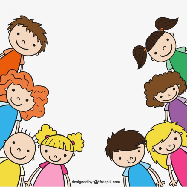 626x626 Kindergarten Children Drawing Vector Free Download - Kindergarten Kids Drawing